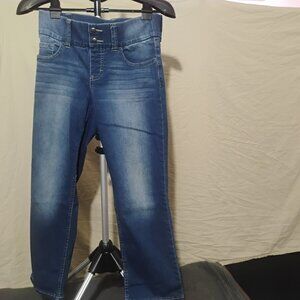 Lee Riders woman petite Blue Stretch Denim Jeans | Size 8 Slim Fit 24” Inseam